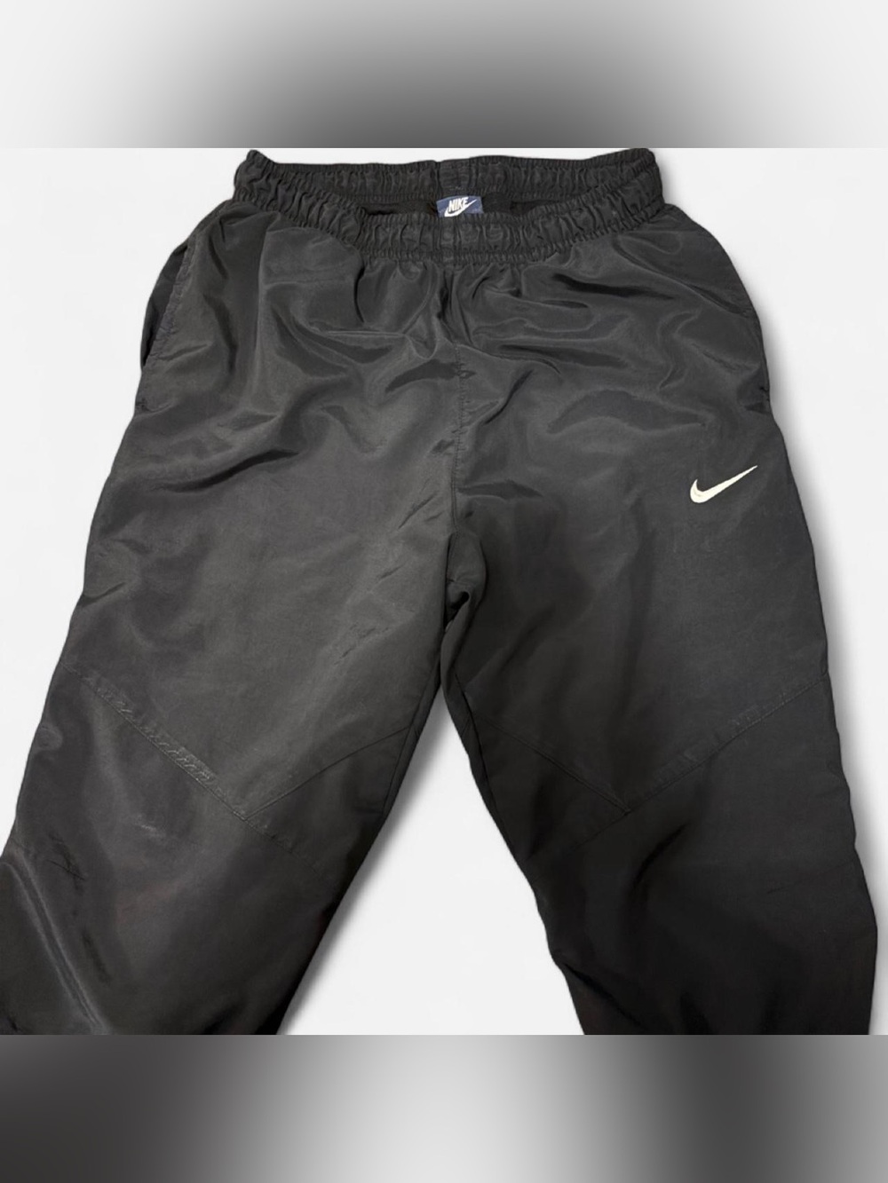Nike Black Capri Track Pants with White Swoosh